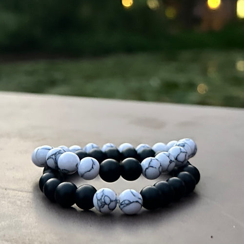 Black & white classic couple bracelet