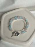 Blue chipped bracelet