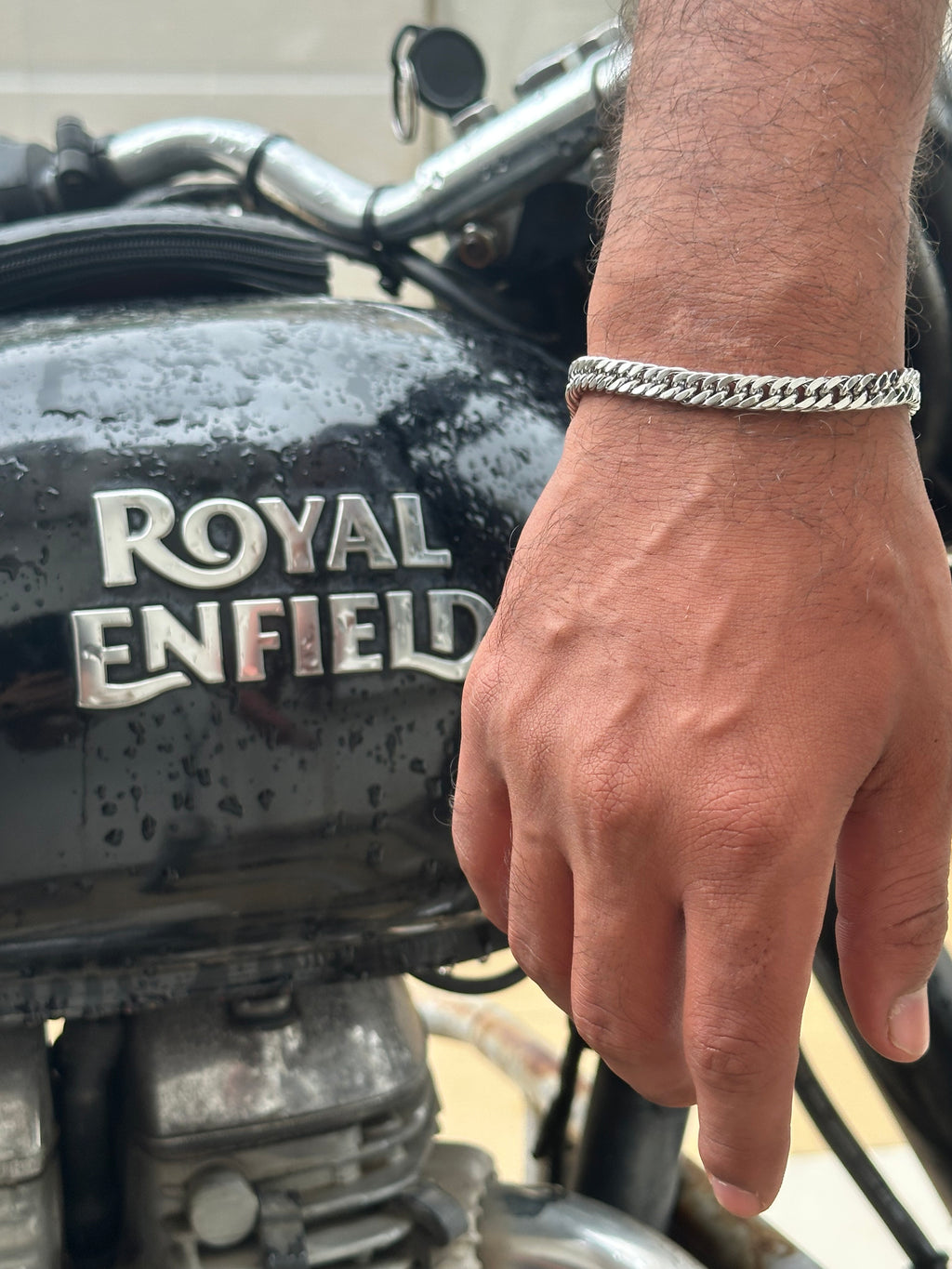 Silver chain bracelet