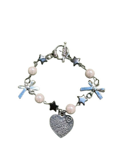 Heart charm bracelet