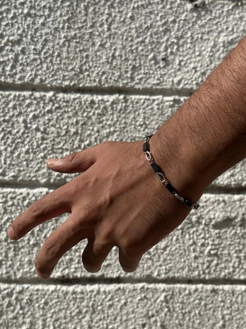 Silver Link Cord Bracelet