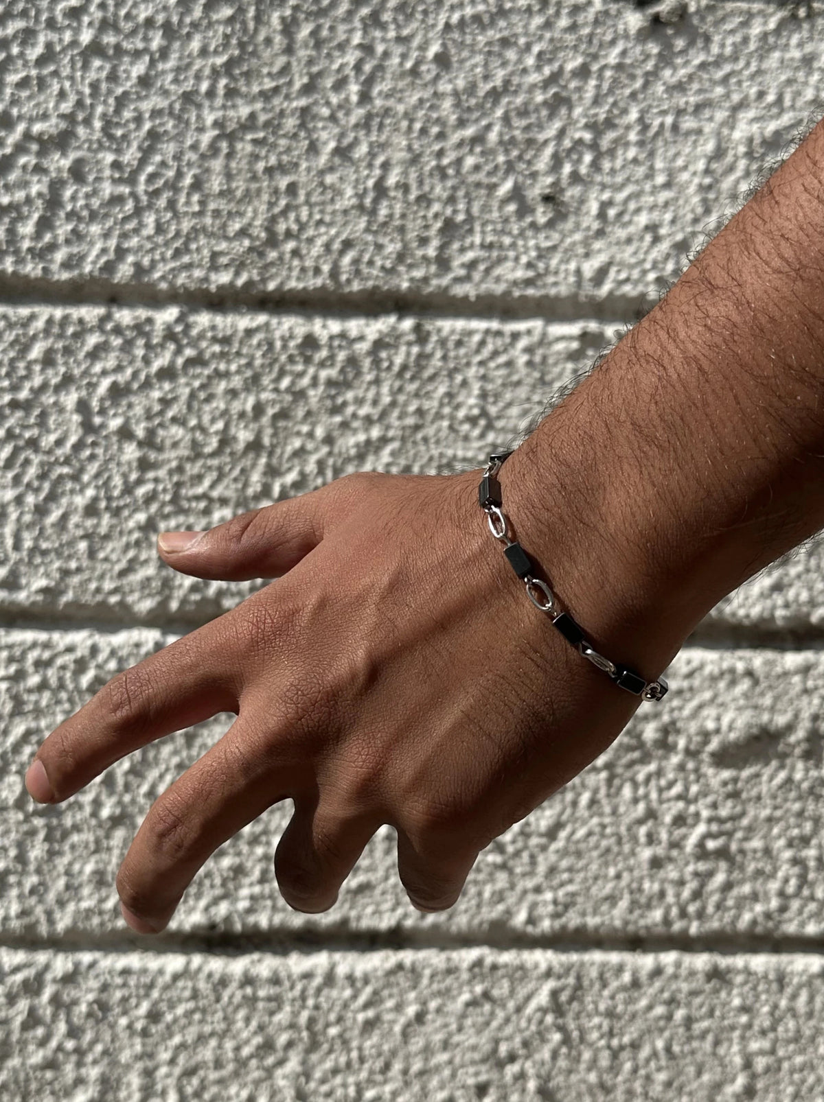 Silver Link Cord Bracelet