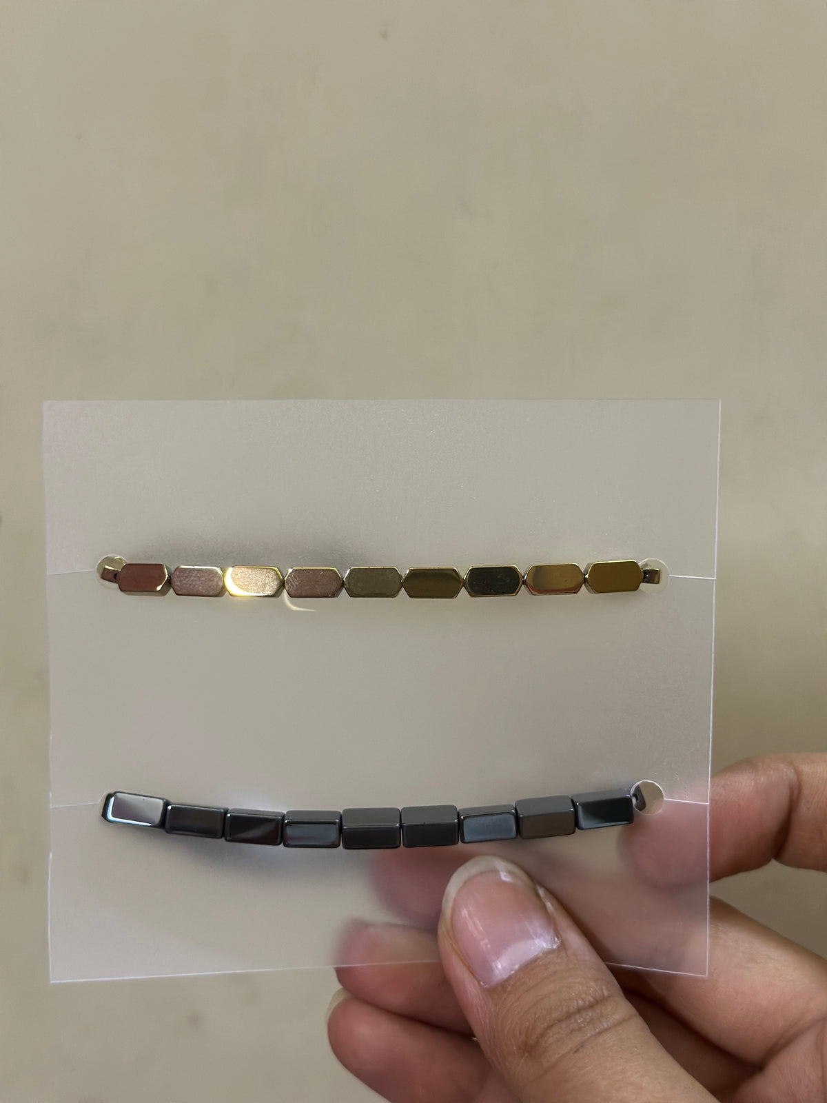 Simple bracelet stack of two