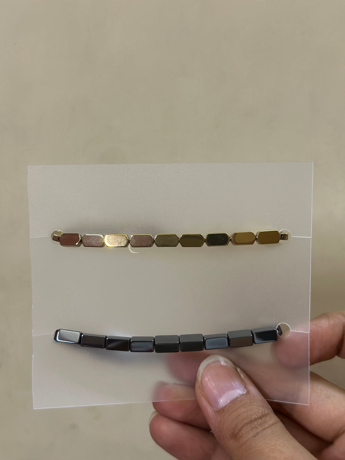 Simple bracelet stack of two