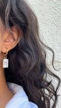 Love letter hoop earrings