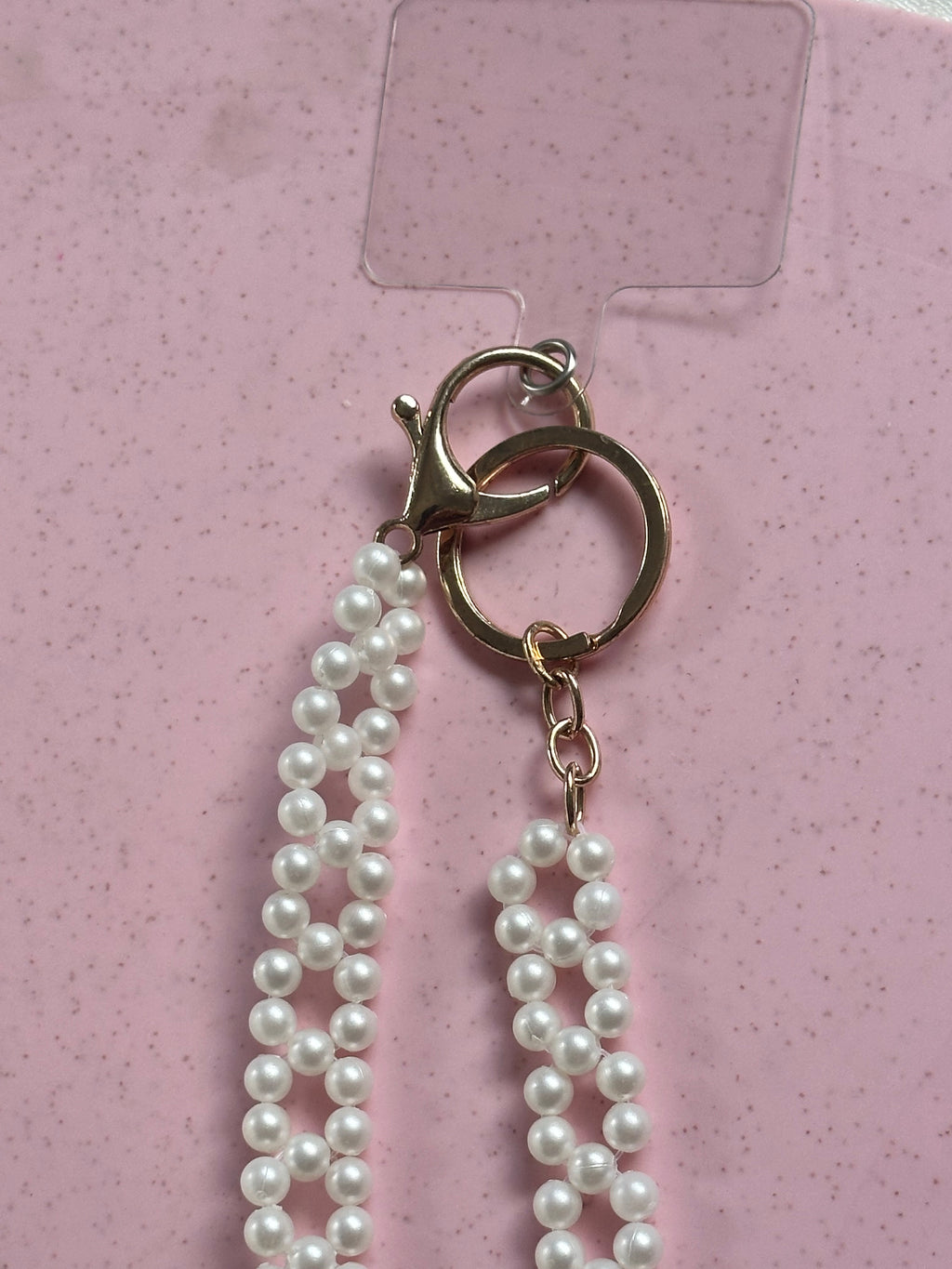 Pearl flower phone lanyard