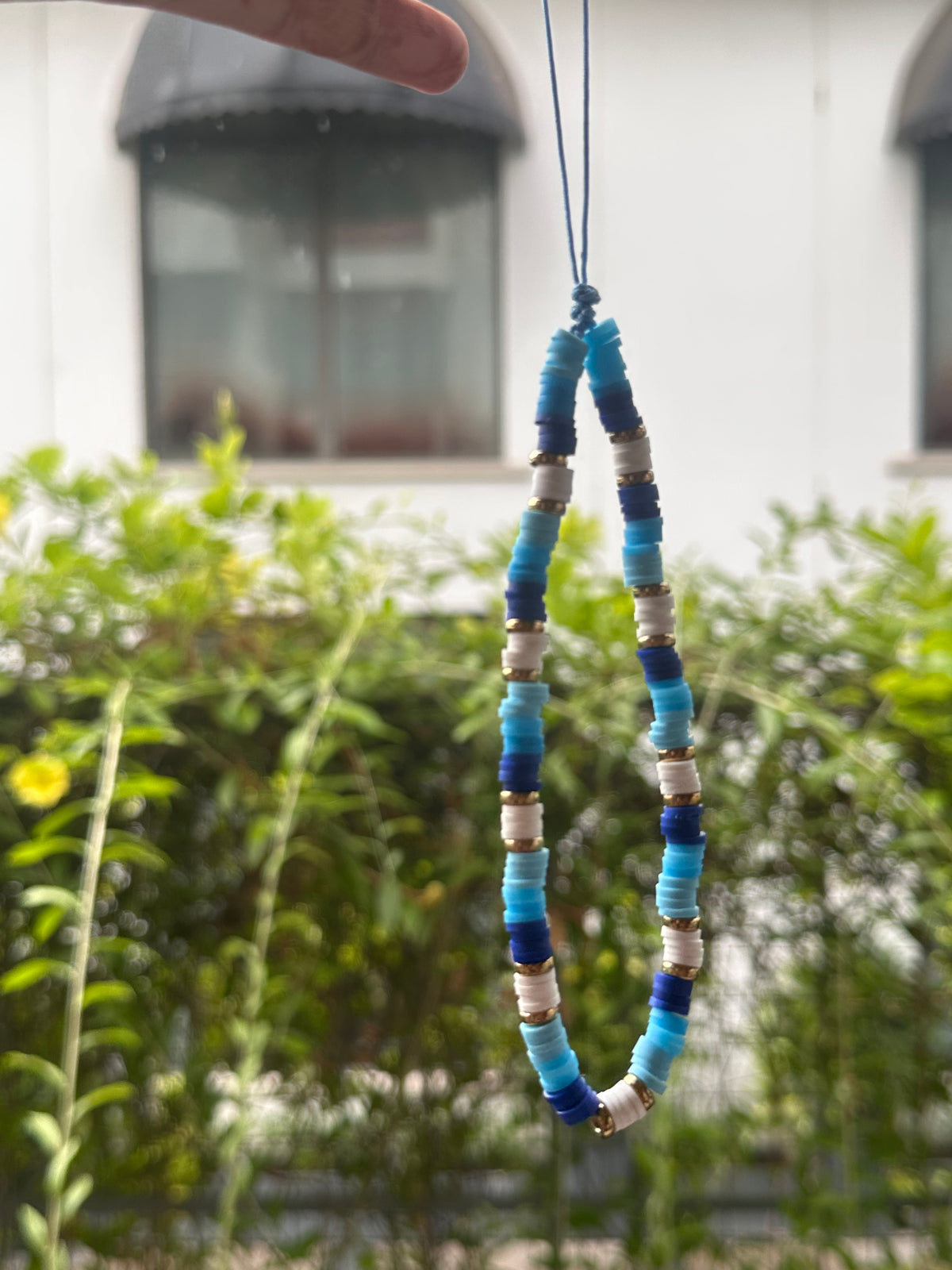 Blue ombré phone charm