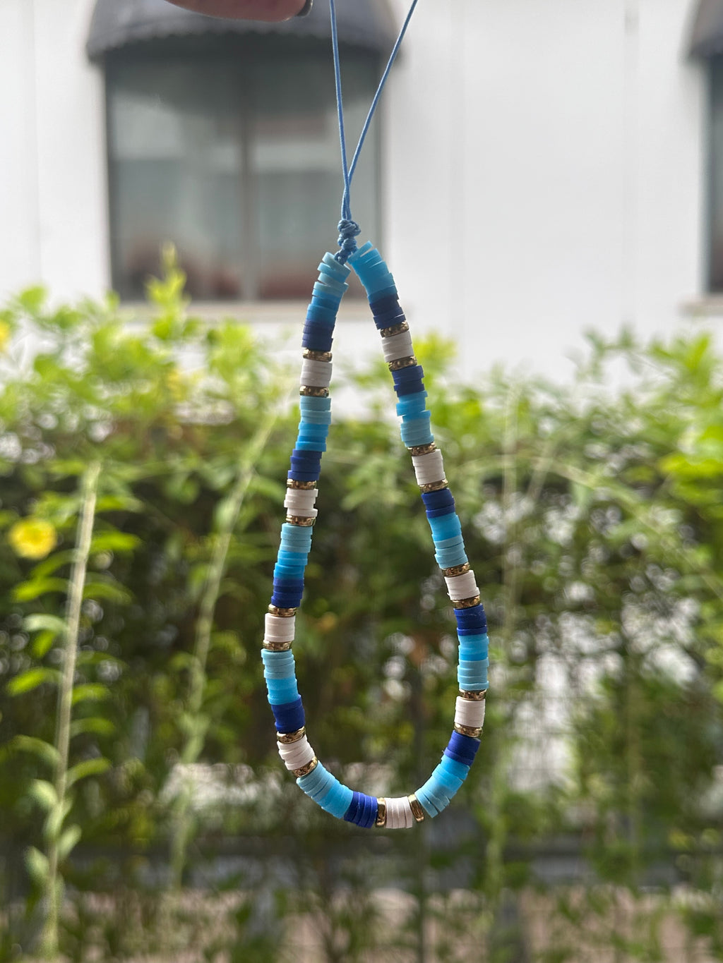 Blue ombré phone charm