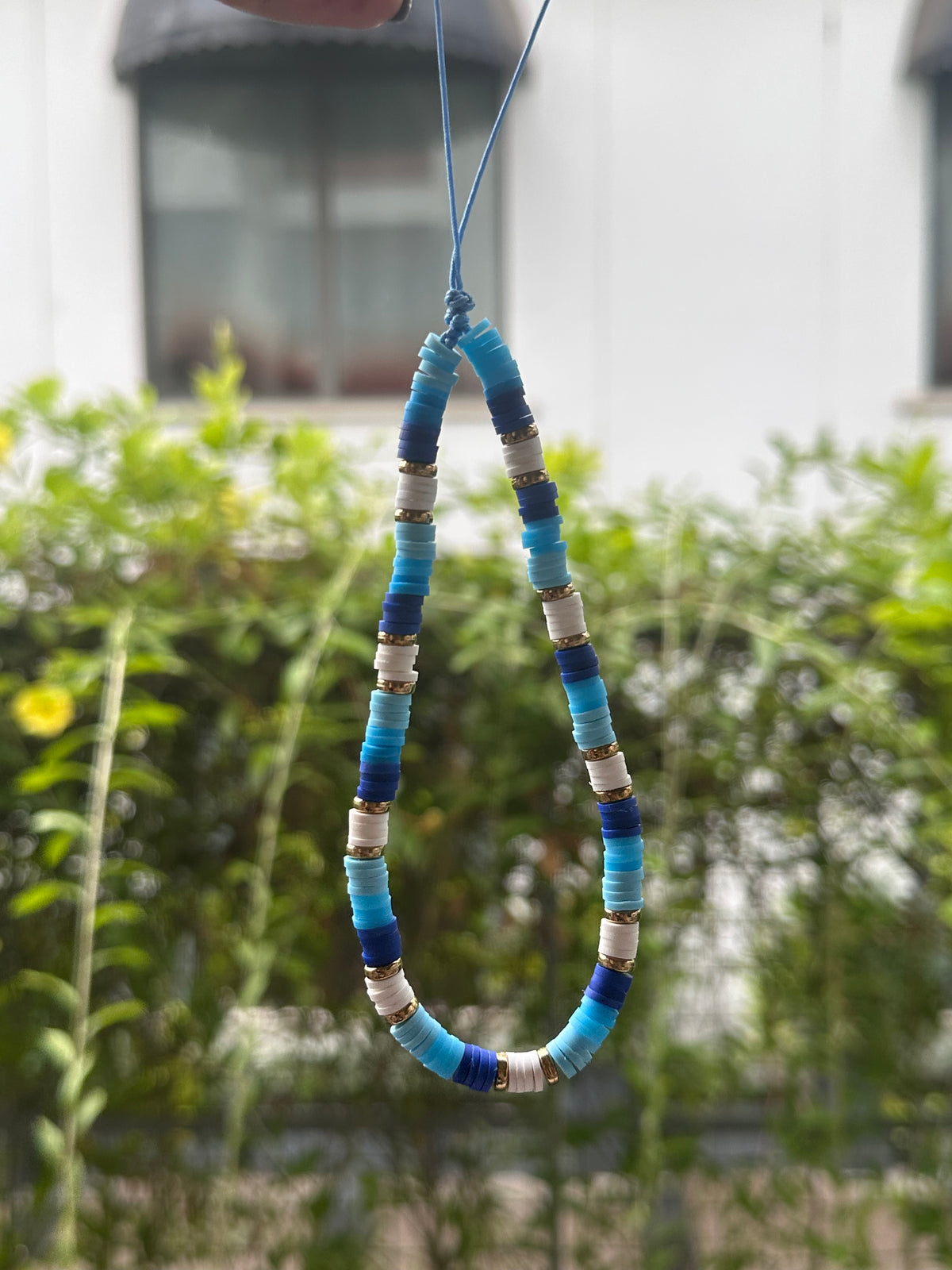 Blue ombré phone charm