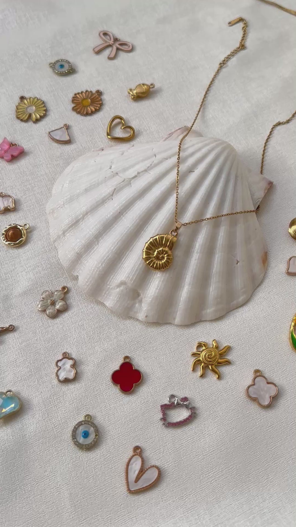 Spiral shell pendant