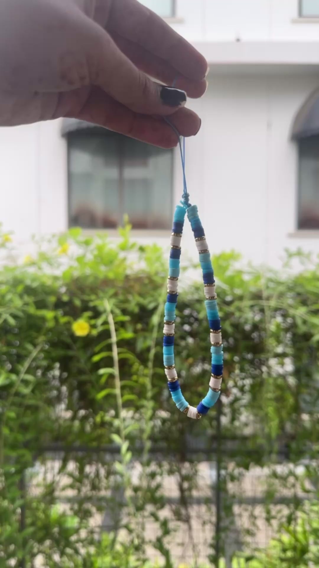 Blue ombré phone charm